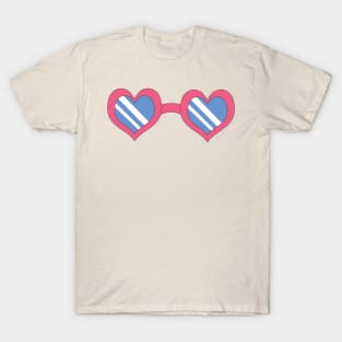 Glasses in a shape of a heart. T-Shirt